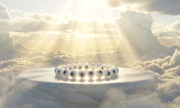 Elegant White Evil Eye Bracelet (Premium & Energised)
