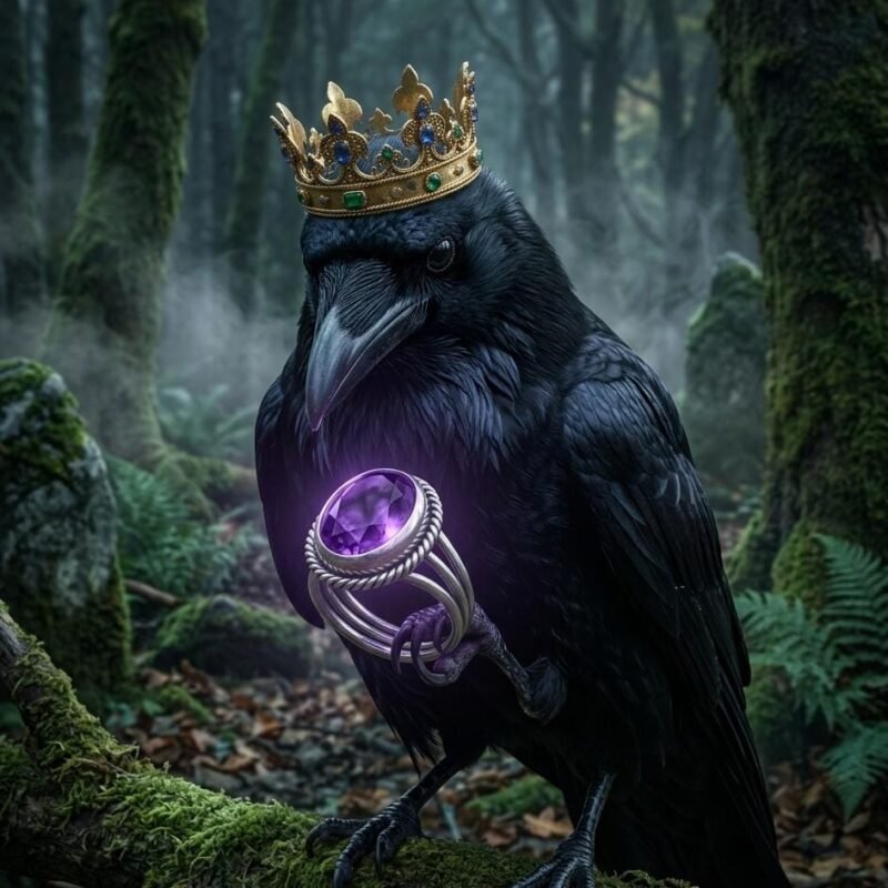 Crown Amethyst Silver Ring
