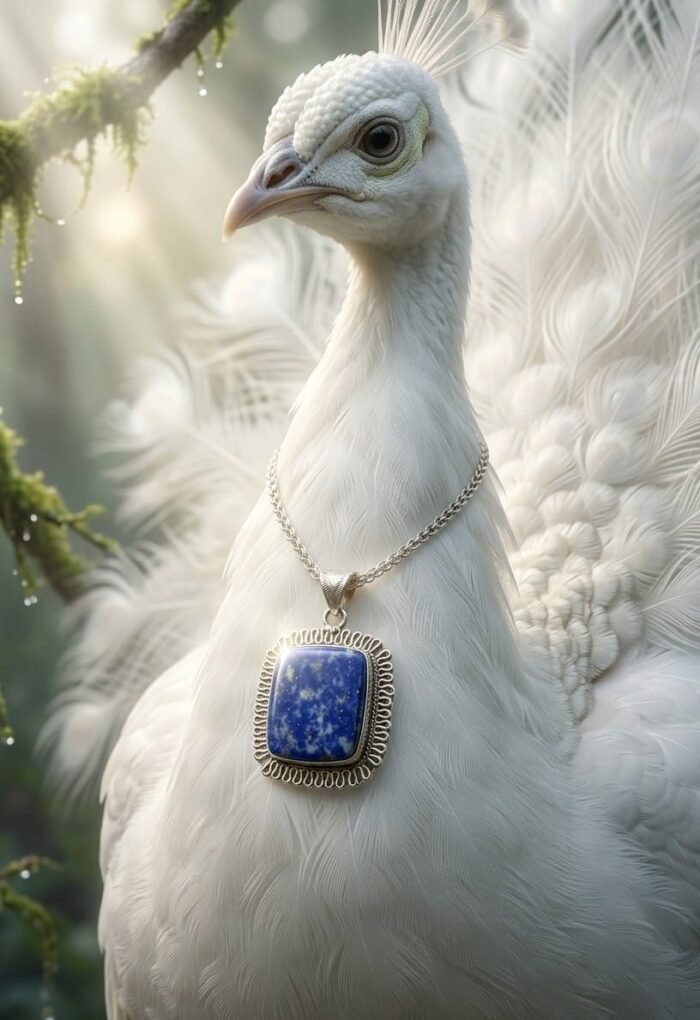 Royal Night Lapis Lazuli Silver Pendant Chain