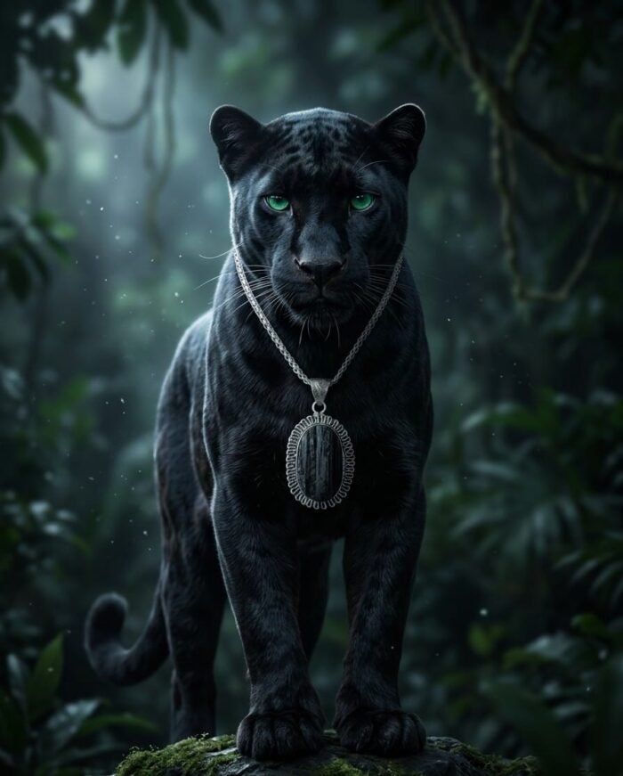 Shadow Guard Black Tourmaline Silver Pendant Chain